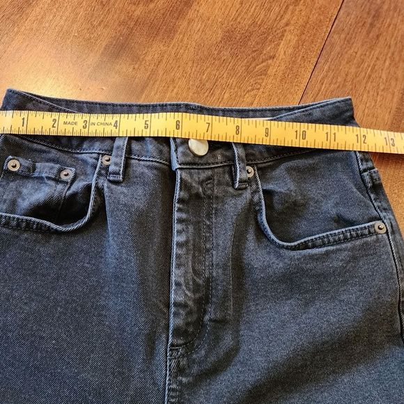 Asos black denim straight‎ leg jeans size 25 - Picture 3 of 7